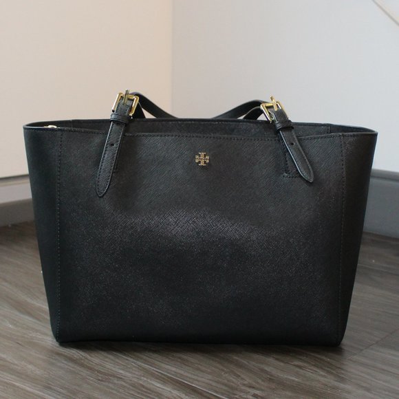 Tory Burch Black Leather Satchel - Picture 1 of 10